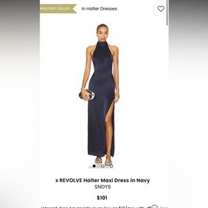 REVOLVE Black Backless Dress